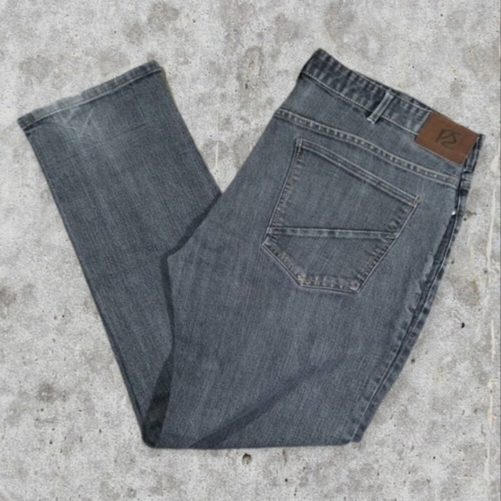 Perry Ellis Men's Jeans Size 40x32 Black Wash Straight Leg